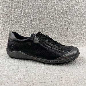 Remonte Shoes Womens 7 Black/Silver Liv 2 R1402-01 Side Zip Comfort‎ Side Zip